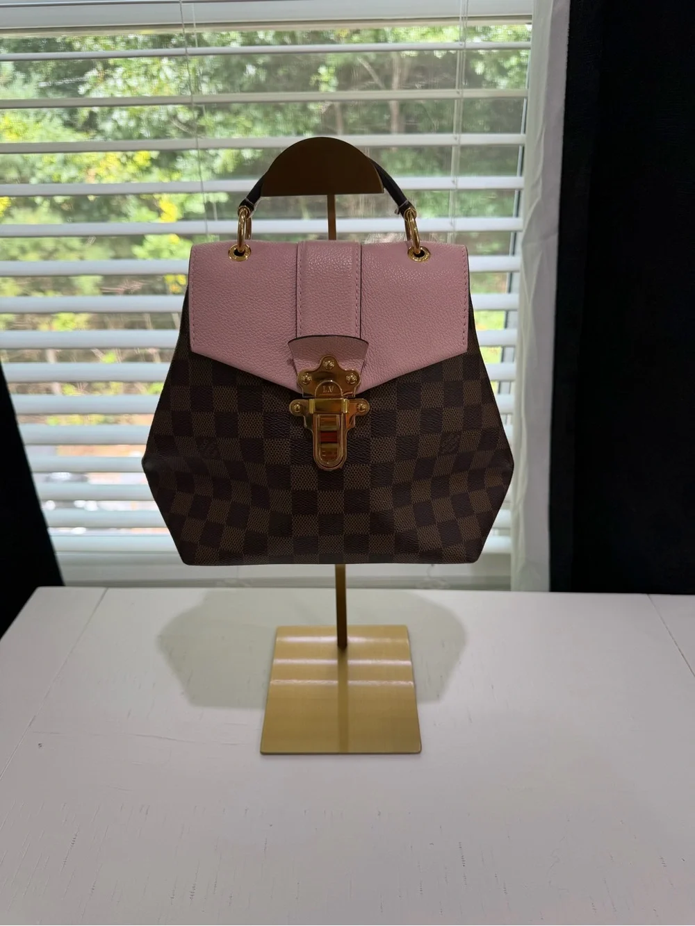 Louis Vuitton Damier Ebene Pink Clapton Backpack